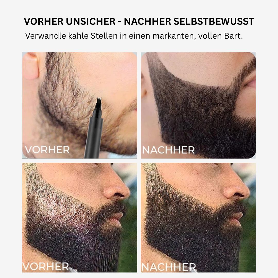 Bartfüllstift & Styling-Set Herren | Wasserfest, Braun oder Schwarz | Bürste & Konturhilfe für dichte Bartlinien 7