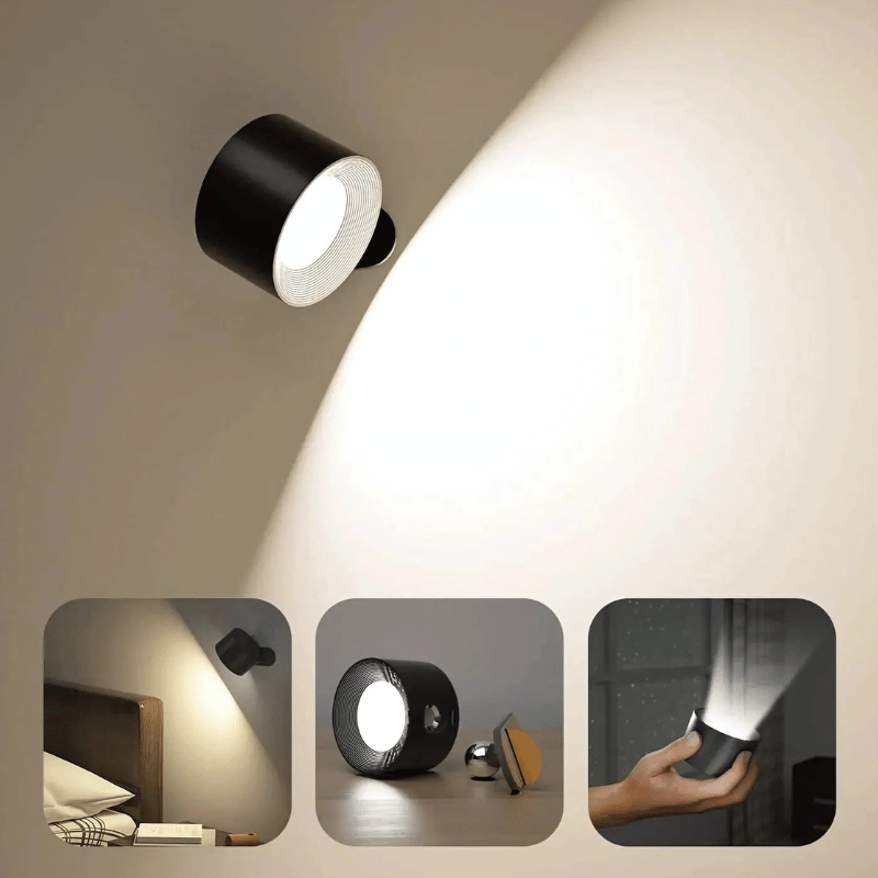 Bezdrátová nástěnná LED lampa | Otočná o 360° | Teplé světlo na čtení | TwistLight