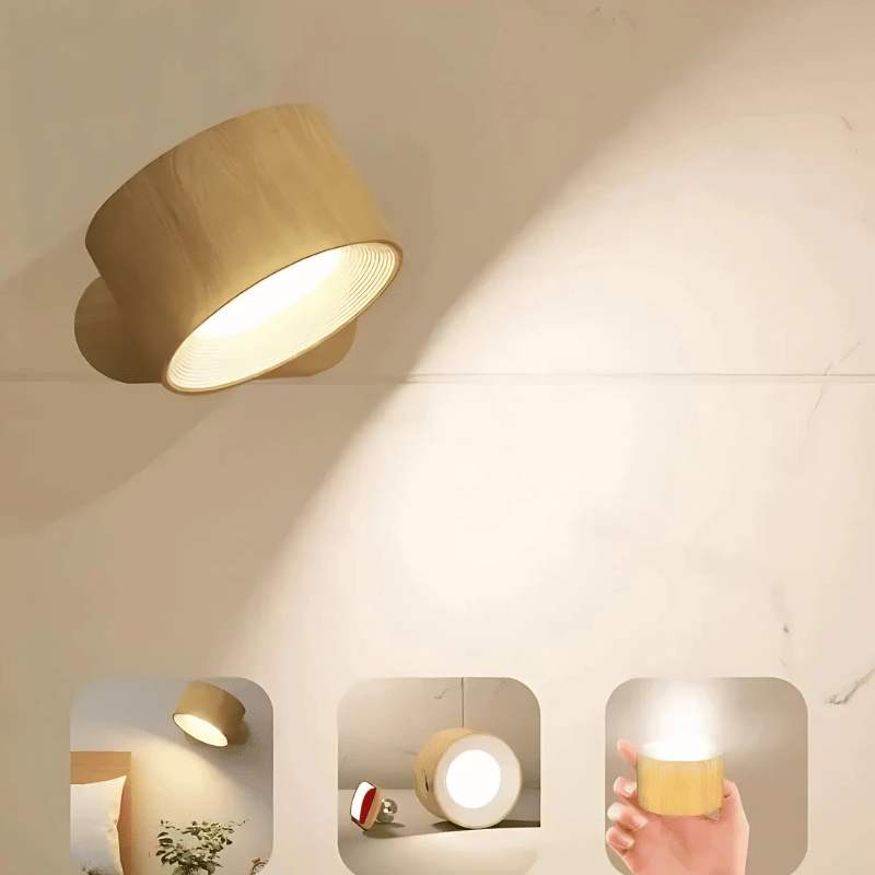 Bezdrátová nástěnná LED lampa | Otočná o 360° | Teplé světlo na čtení | TwistLight