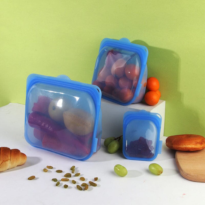 Opakovaně použitelné skladovací sáčky | Vzduchotěsné a vhodné do myčky nádobí | Pro teplé, studené i mrazák | Freshpouch