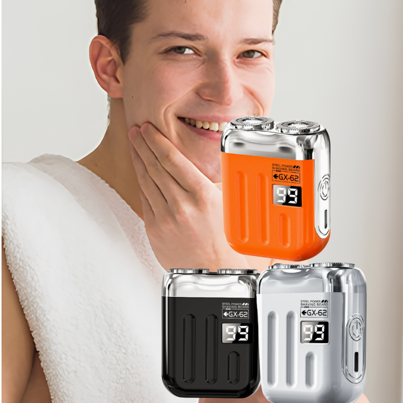 Mini elektrický holicí strojek | Dvojitá hlavice | Kompaktní | PocketShave