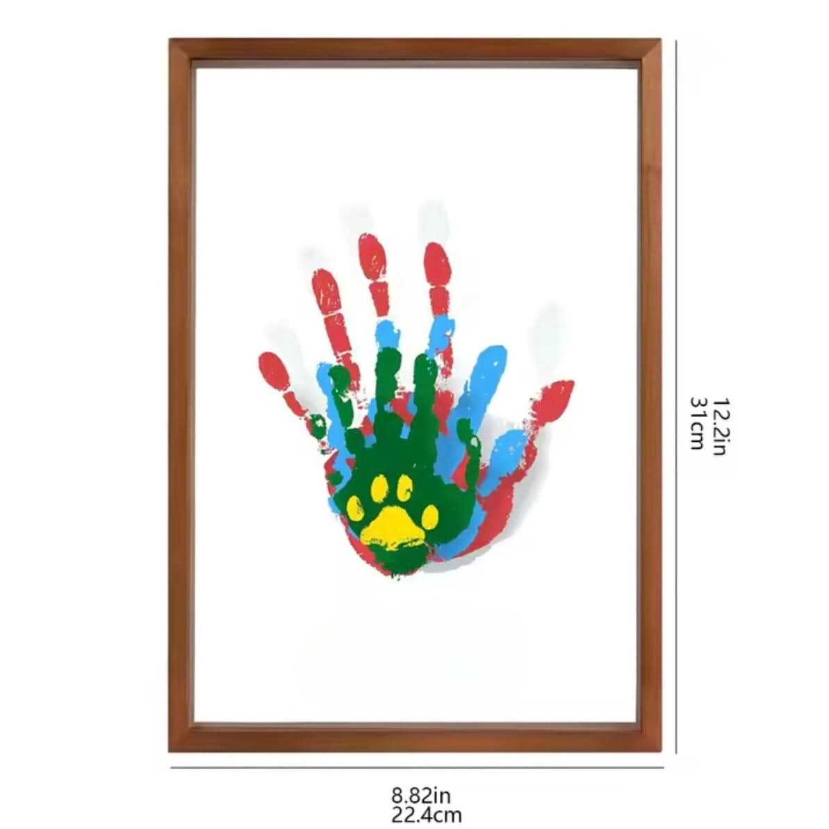 Abdruckset | Baby Hand und Fußabdruck mit Ton | Holzrahmen als Andenken | MemoNest