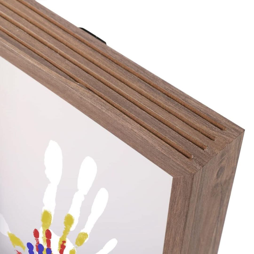 Abdruckset | Baby Hand und Fußabdruck mit Ton | Holzrahmen als Andenken | MemoNest