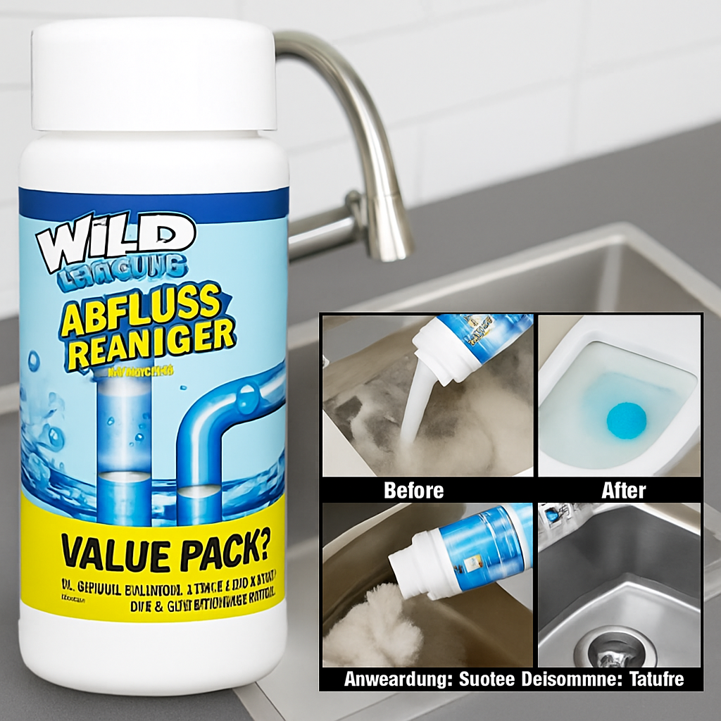 Abflussreiniger | Schnell wirkende Formel zur Beseitigung von Verstopfungen in Rohren | DrainBlast