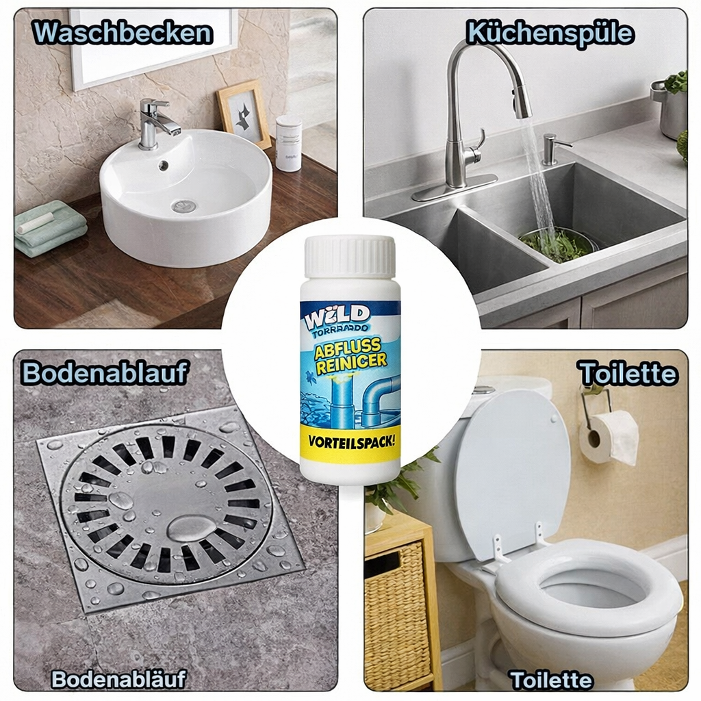 Abflussreiniger | Schnell wirkende Formel zur Beseitigung von Verstopfungen in Rohren | DrainBlast