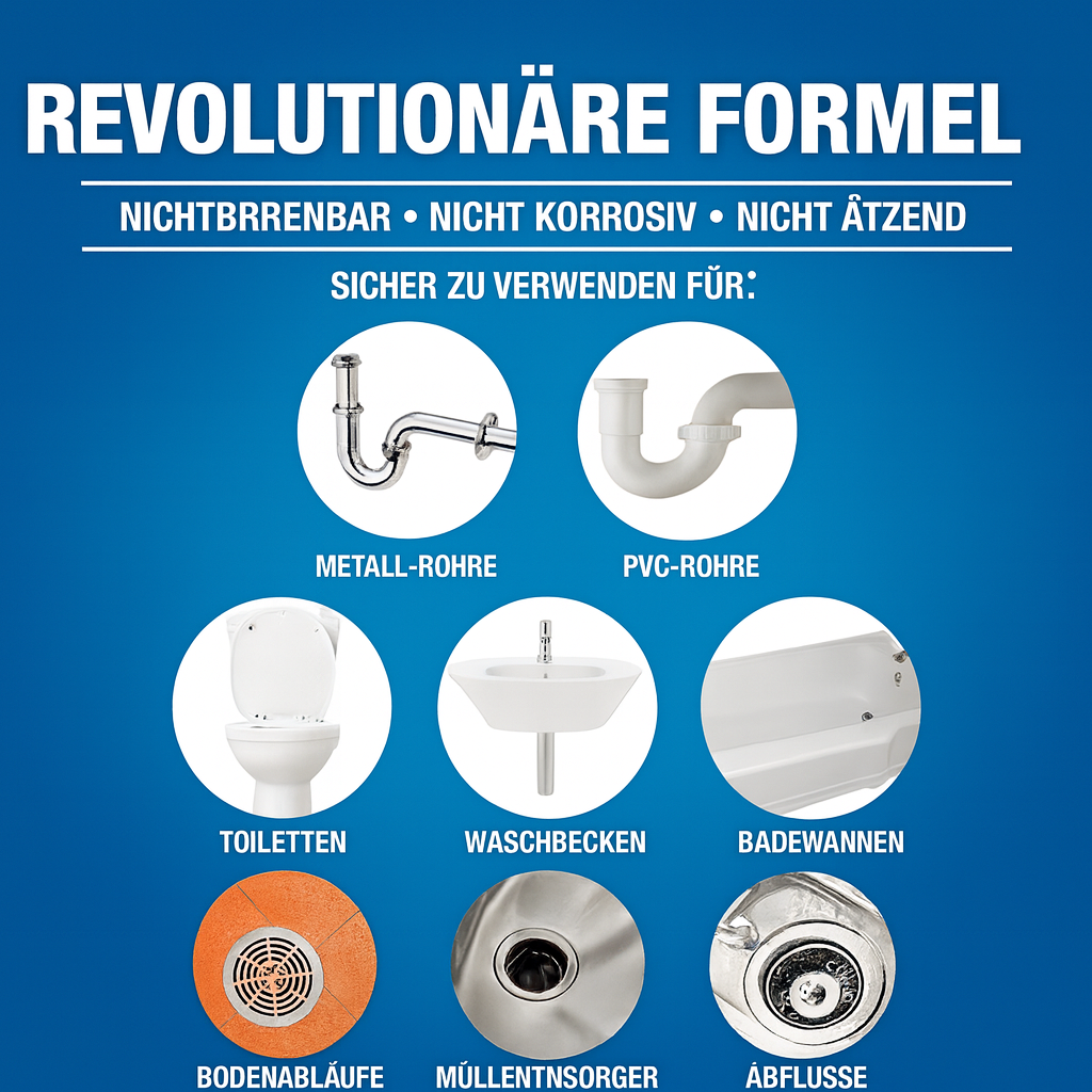 Abflussreiniger | Schnell wirkende Rohrfrei Formel | DrainBlast