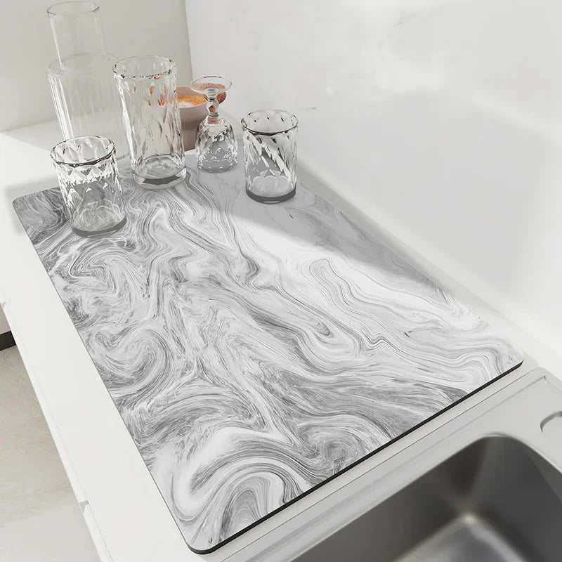 Abtropfmatte | Sekunden schnelltrocknend | Rutschfeste Naturkautschuk Basis | DryNest