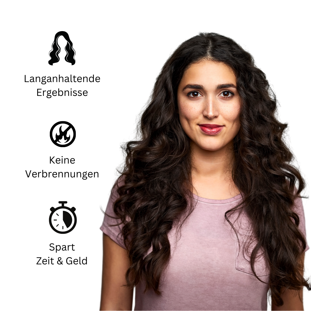 Haarstyler 5 in 1, Lila | Warmluftbürste mit 5 Aufsätzen | Locken, Glätten und Volumen in einem kompletten Styling-Set 4
