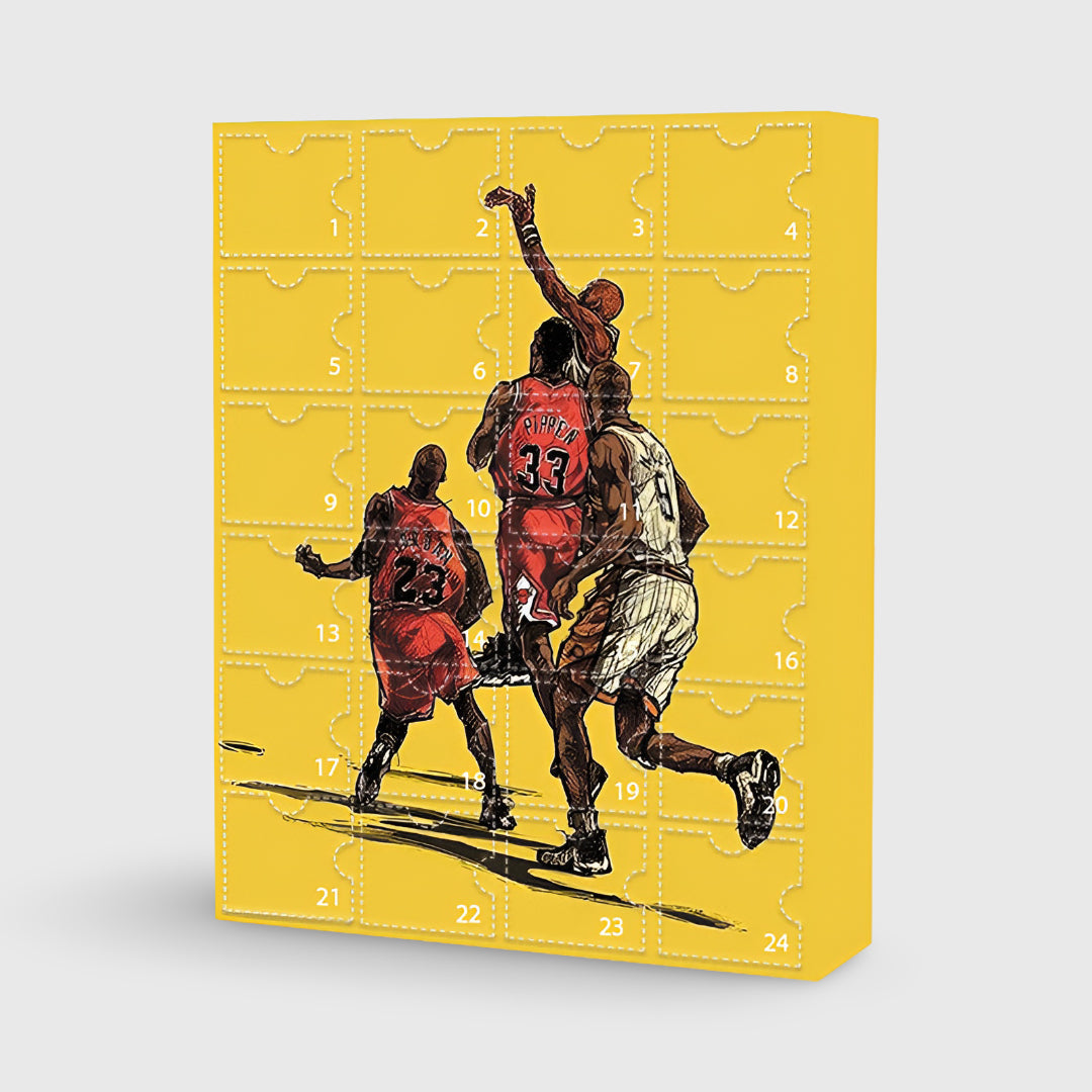 Basketball Adventskalender Geschenkbox | Sammelfiguren & Fan-Details Hinter Türchen | Dekoratives Geschenk für Sammler 1