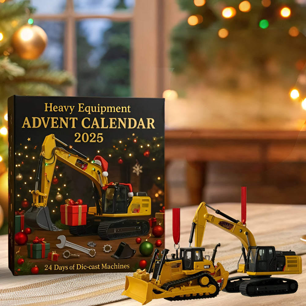 Adventskalender Baumaschinen 2025 mit 24 Druckguss-Modellen | Bagger, Kran & Radlader | 30 x 40 cm, robuste Metall-Ausführung 5