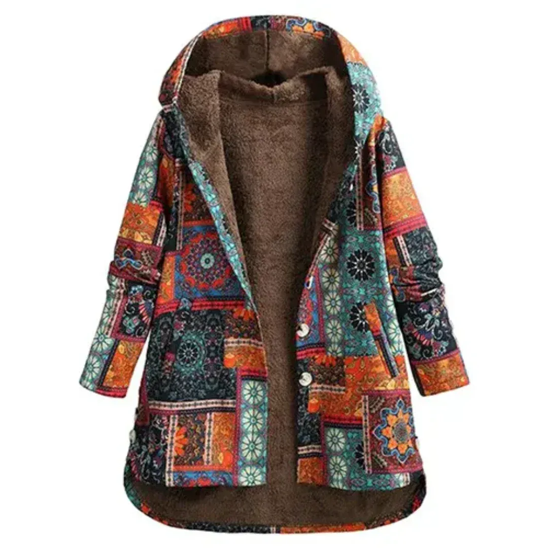 Aija™ - Florale Jacke mit Kapuze