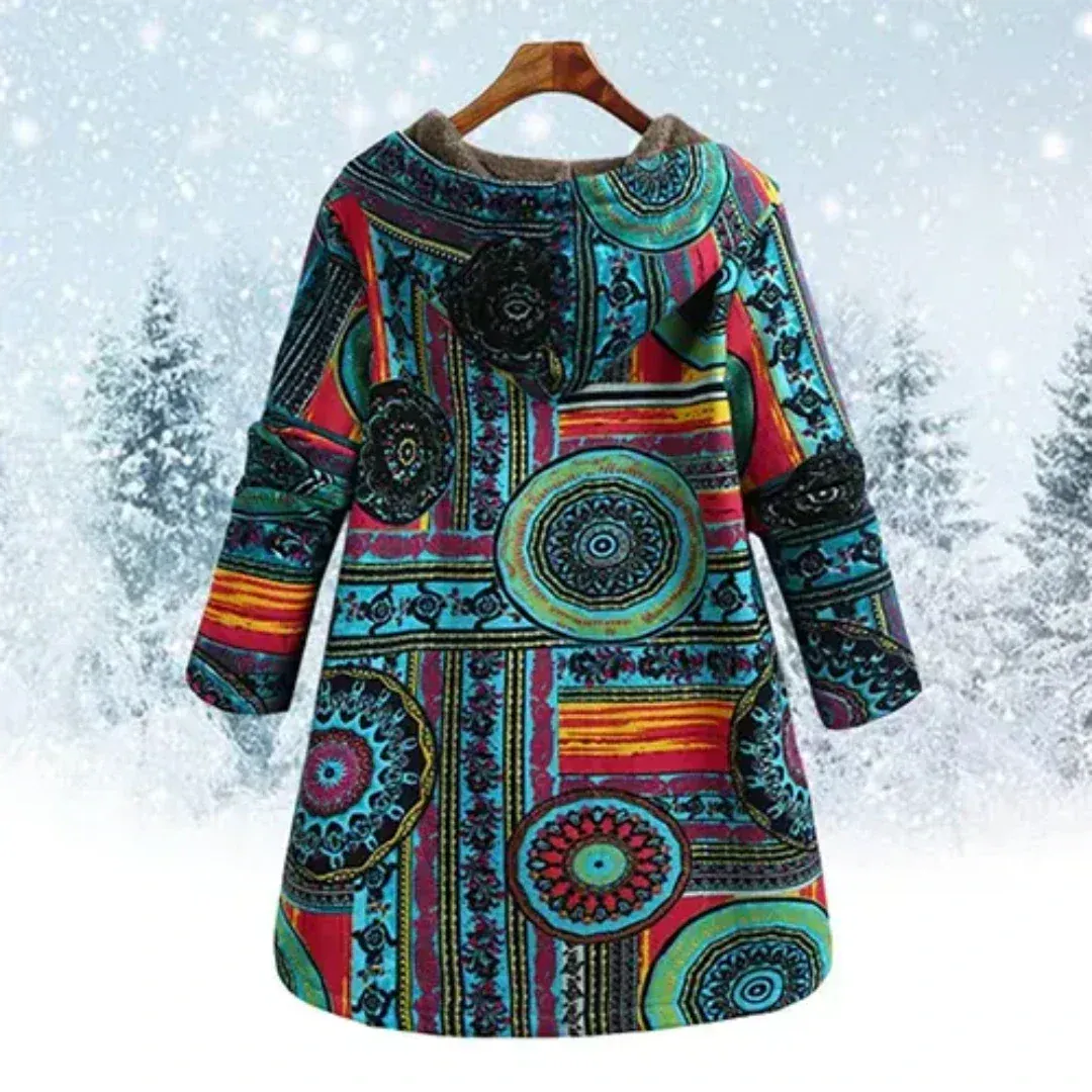Aija™ - Florale Jacke mit Kapuze