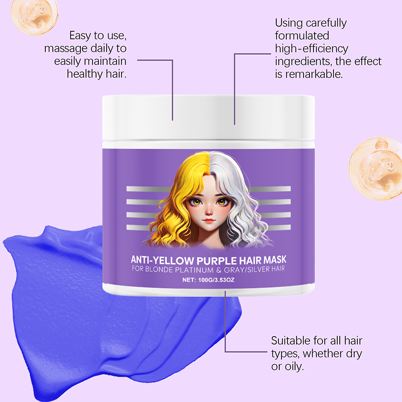 Anti-Gelbstich Haarmaske | Tiefenpflege | Farbkorrektur | SilverGlow