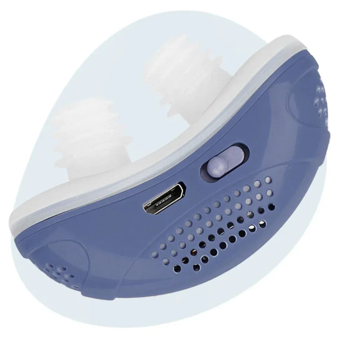 Anti-Schnarch Nasengerät mit Luftstrom | Kompakte Atemhilfe ohne Maske | USB-aufladbar | MicroBreath