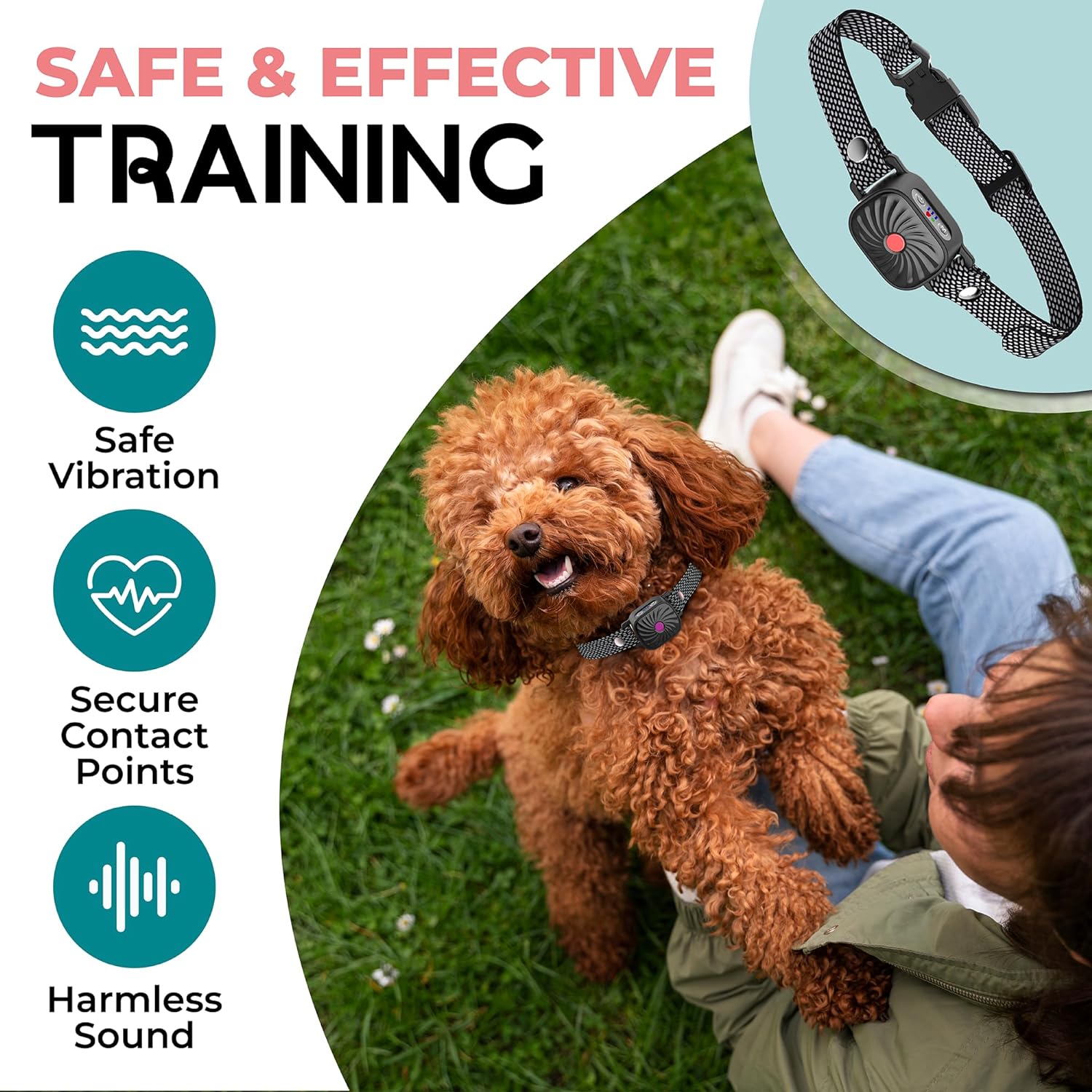 Antibellhalsband | Ton und Vibration | Intelligente Bellerkennung | BarkSense