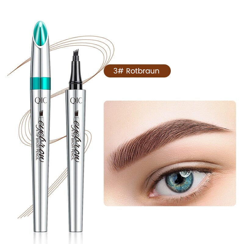 Augenbrauenstift | Wasserdichter 3D mit 4 Gabelspitzen | Microblading-Effekt | BrowFinesse
