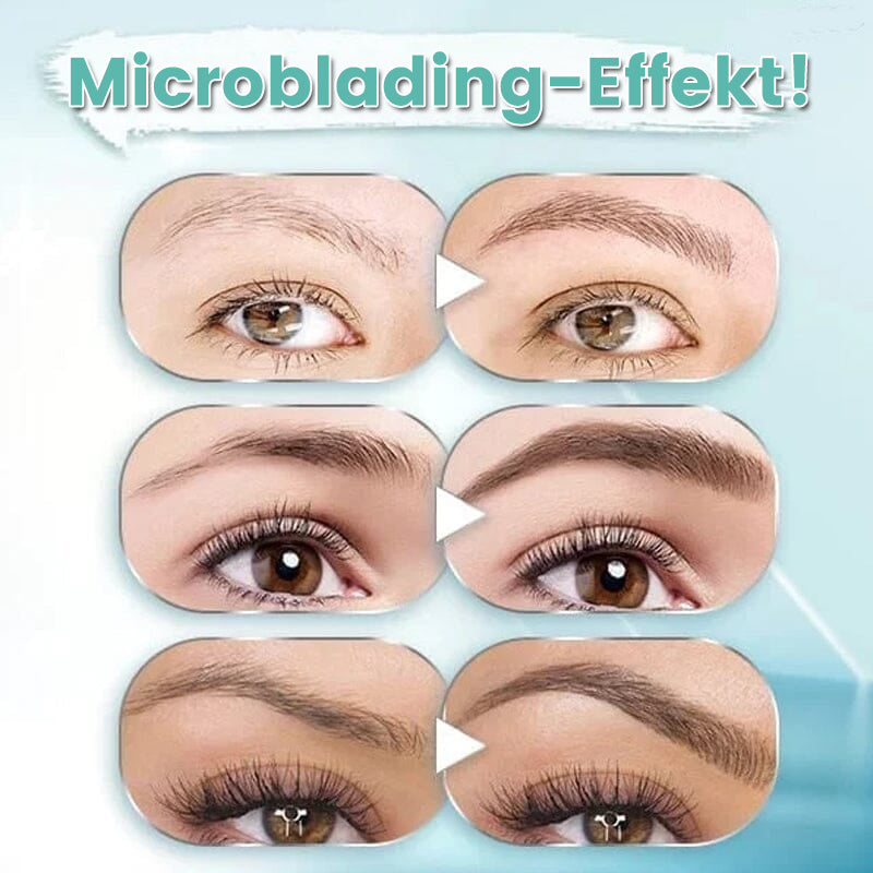 Augenbrauenstift | Wasserdichter 3D mit 4 Gabelspitzen | Microblading-Effekt | BrowFinesse