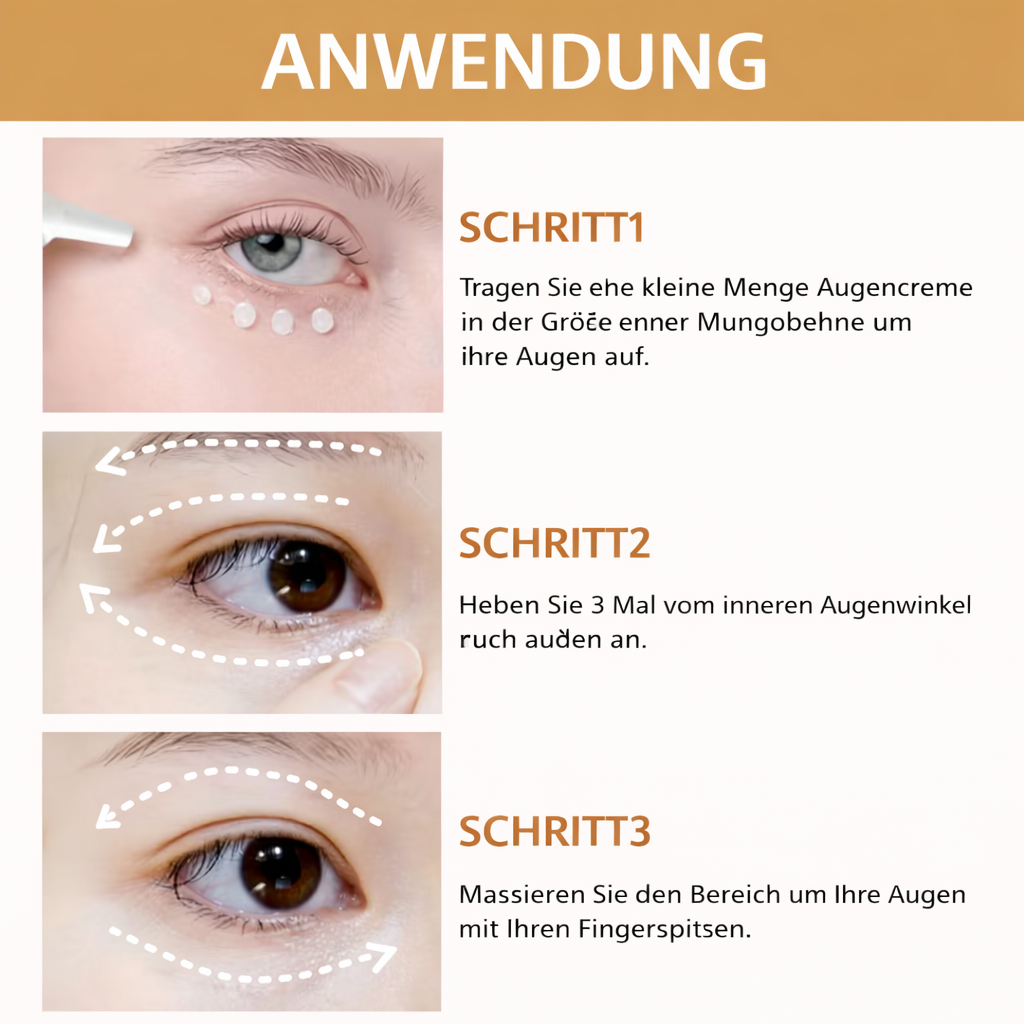 Augencreme Damen | Kollagen Augenpflege | Glattere, Strahlende & Gepflegte Augenpartie | Eyeliora