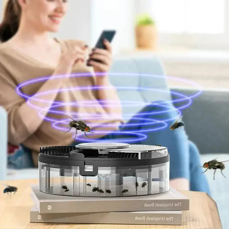 Automatischer Fliegenfänger | Mit Rotierendem Arm | Fängt Fliegen Mit Köder | BuzzTrap