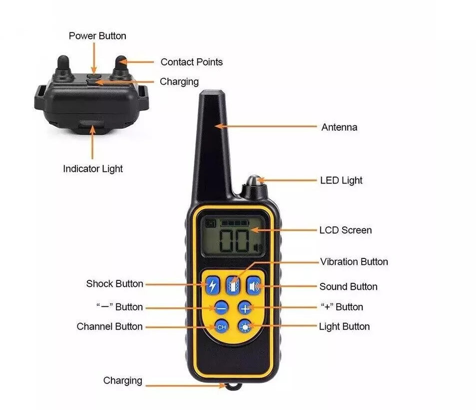 Hunde Erziehungshalsband Elektronisch | 2600ft Reichweite, Vibration & Ton | Wasserdicht & Wiederaufladbar mit Fernbedienung 3