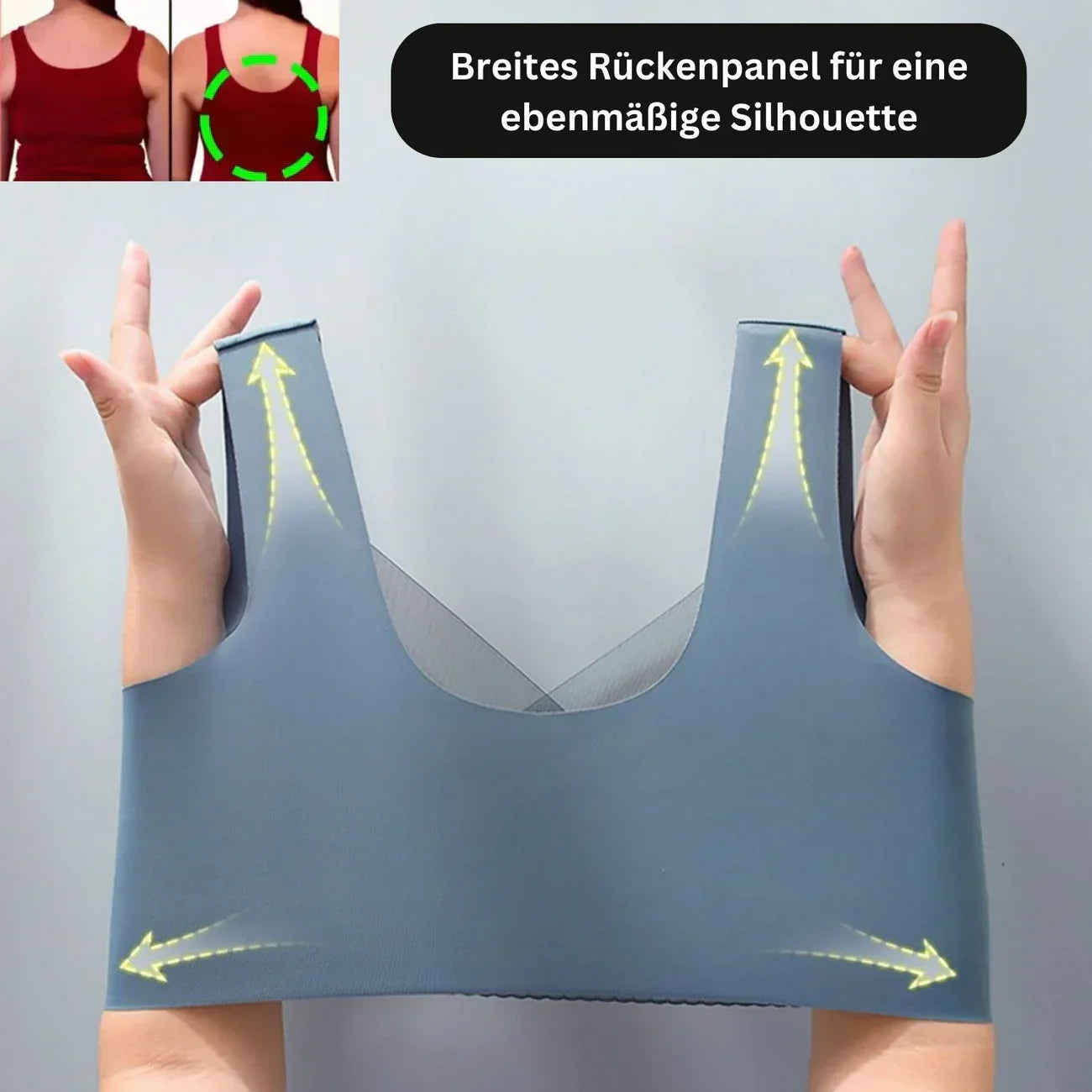 BH ohne Bügel | Bequemer Nahtloser Push Up BH | Komfina