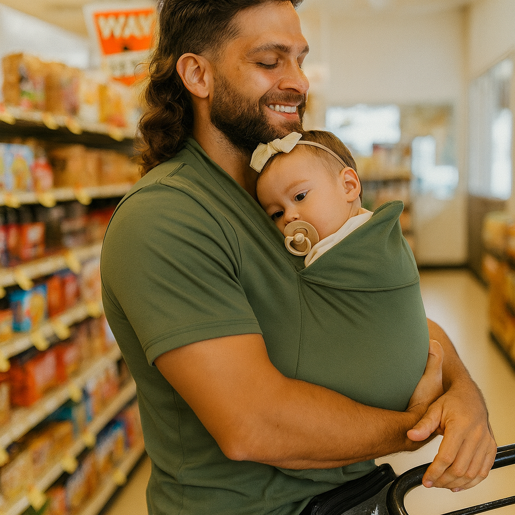 Babytrage Shirt | Freihändiges Baby-Bonding | Elastisches Känguru-Tragetuch-Shirt | SnuggleNest