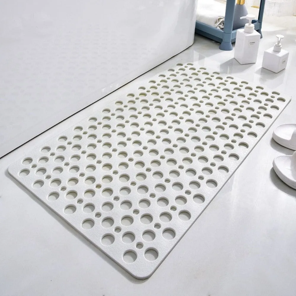 Badezimmer Sicherheitsmatte | Rutschfestes PVC mit Ablauflöchern | Schneller Wasserablauf | AquaGrip