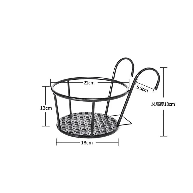 Balkon-Topfhalter | Platzsparend am Geländer | Offener Ablaufboden | BalconyNest