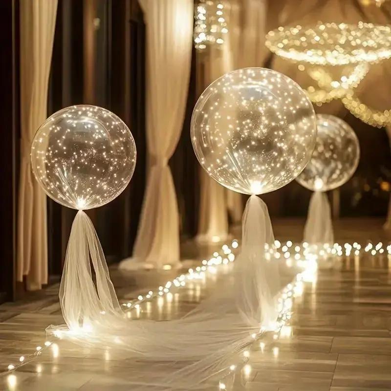 Ballon mit 10 Stück | Warmweißes Lichtambiente | Batteriebetrieben | LumiGlobe