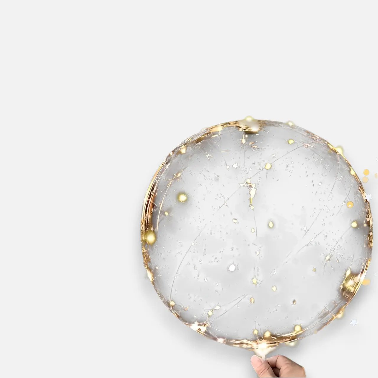 Ballon mit 10 Stück | Warmweißes Lichtambiente | Batteriebetrieben | LumiGlobe