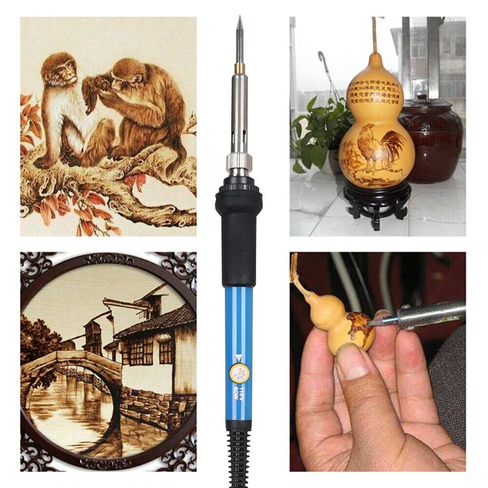 Bastelset | Holzbrenner | Pyrographie für Holz und Leder | Pyrographie-Kit