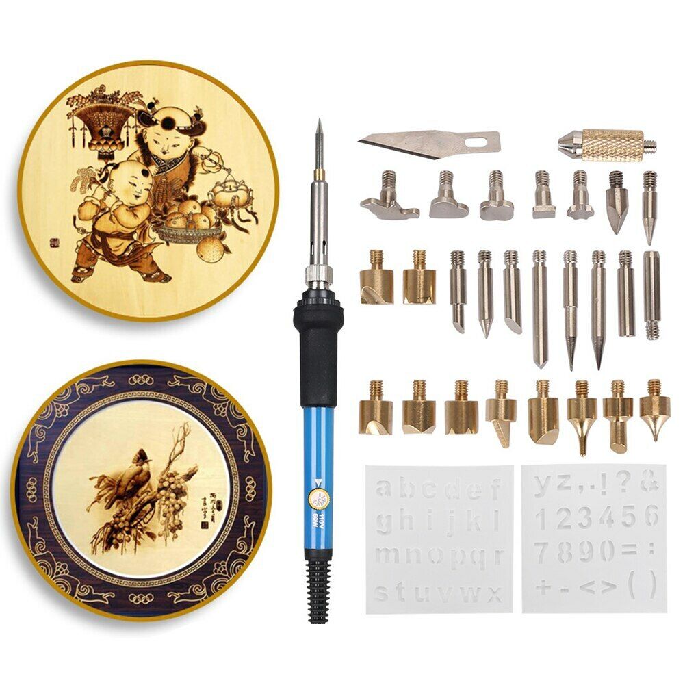 Bastelset | Holzbrenner | Pyrographie für Holz und Leder | Pyrographie-Kit