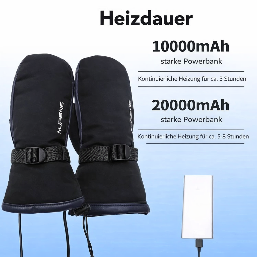 Beheizte Handschuhe | Doppelseitige Wärme | Wasserdicht | USB-aufladbar | HeatGrip
