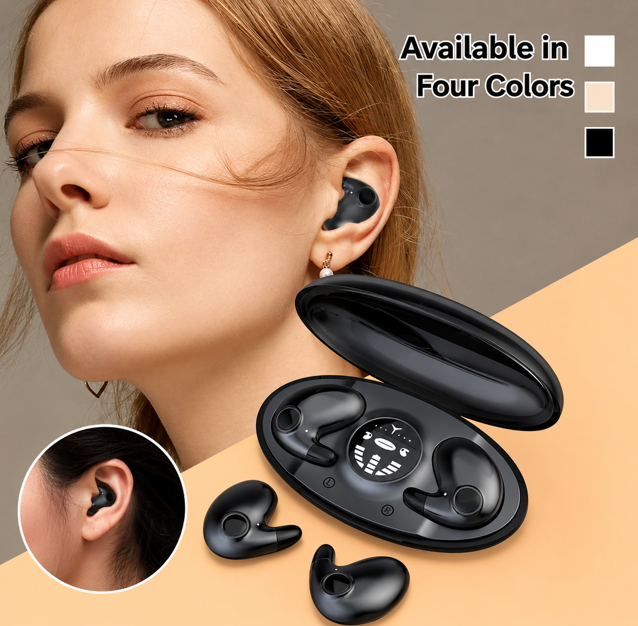 Bluetooth-Schlafkopfhörer | zum Tragen im Liegen, mit Ladecase | für Seitenschläfer | DreamTone