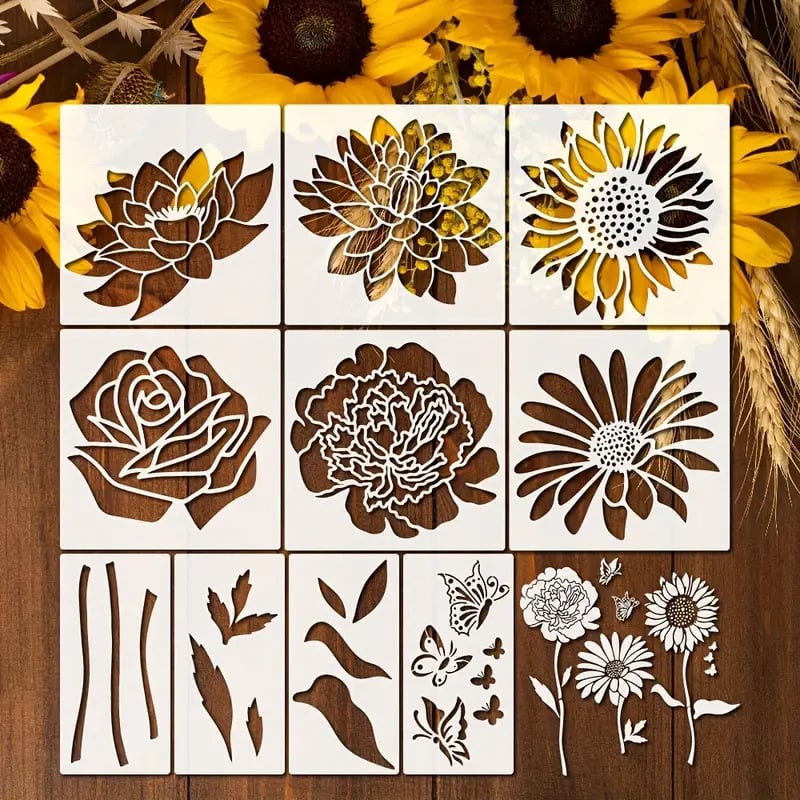 Set de plantillas de flores florecientes | Reutilizable | Versátil | Petalcraft