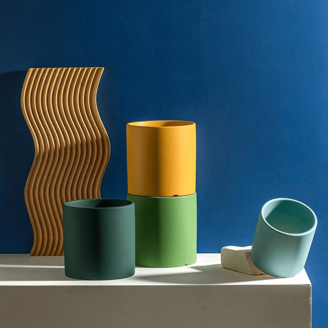 Blumentopf | Matte Oberfläche | Mit Ablaufloch und Untersetzer | Nordic Pot