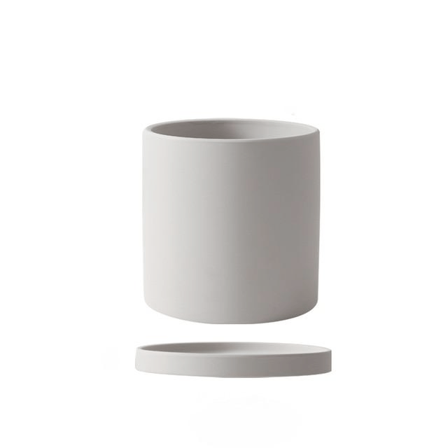 Blumentopf | Matte Oberfläche | Mit Ablaufloch und Untersetzer | Nordic Pot
