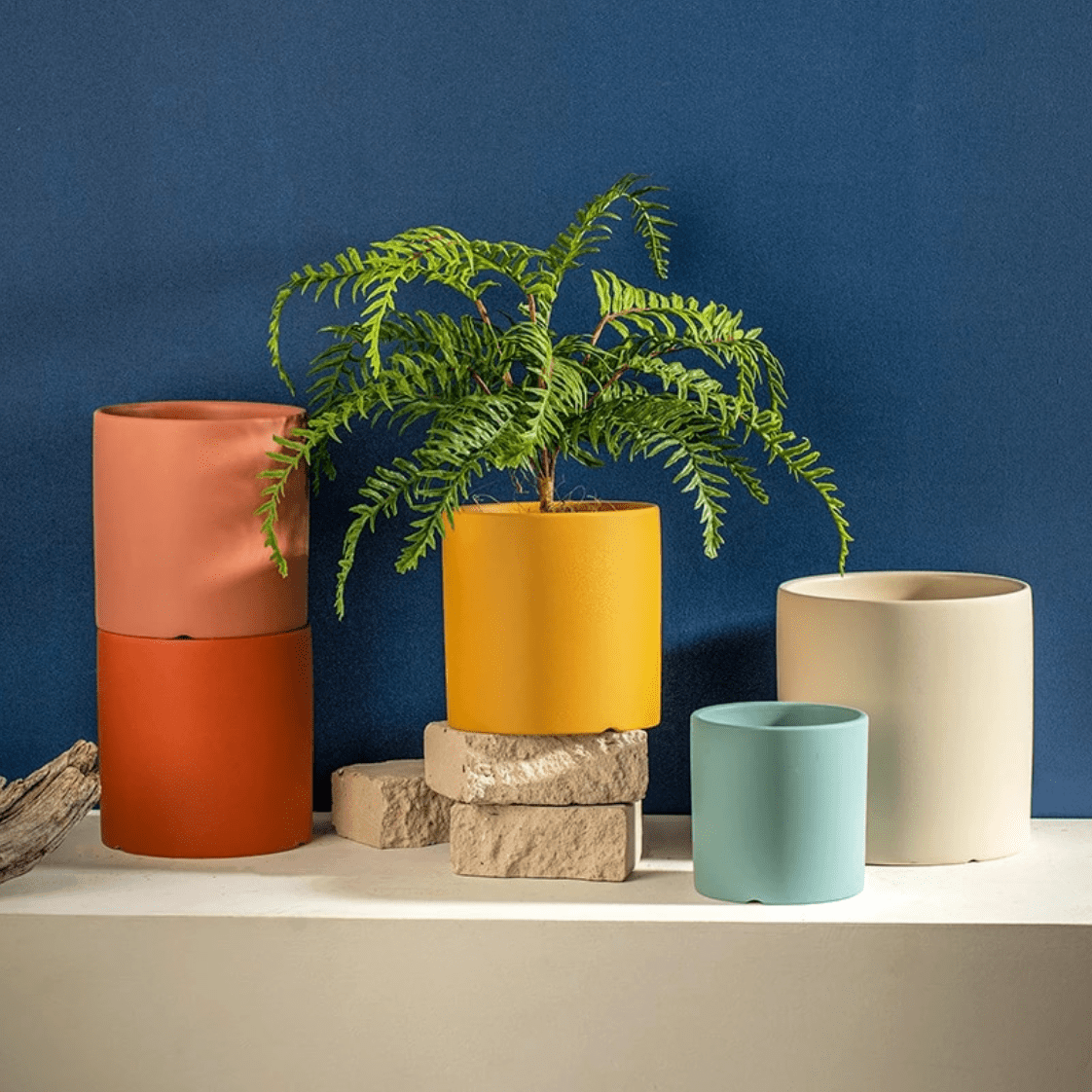 Blumentopf | Matte Oberfläche | Mit Ablaufloch und Untersetzer | Nordic Pot