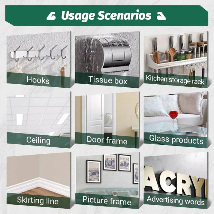 Bohrfreier Montagekleber | Wasserfest | Für Haken Regale Fliesen | WallBond