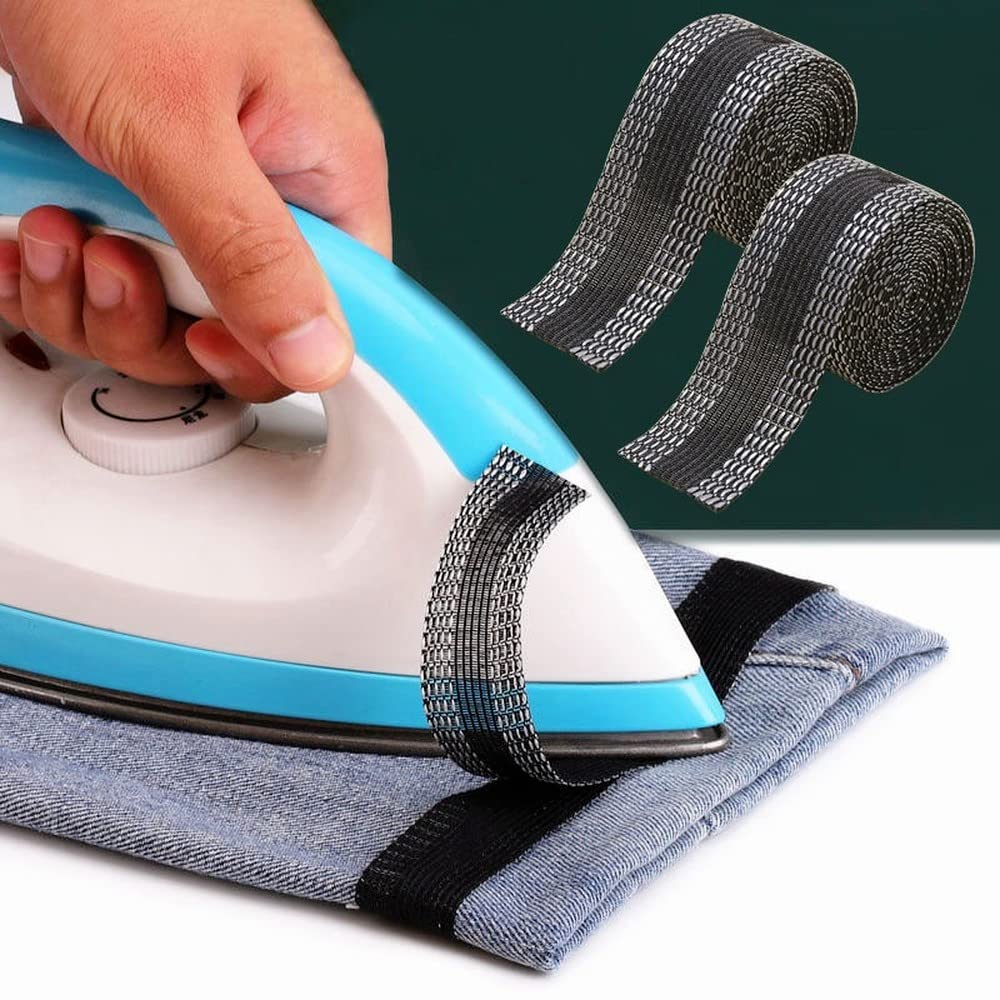 Bügelsaumband selbstklebend | Baumwolle, ohne Nähen | Perfekter Hosensaum in Sekunden fixieren, ideal für den Alltag