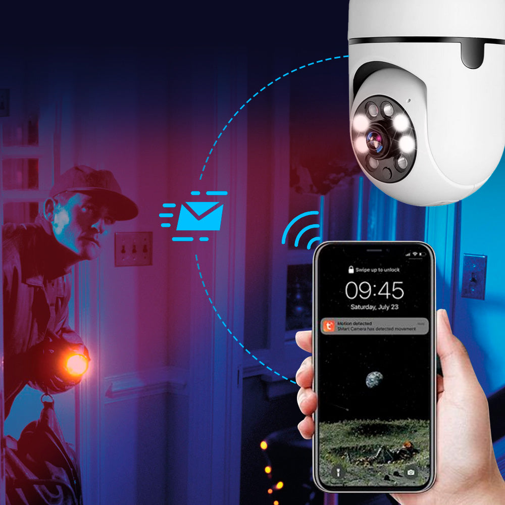 CCTV Kamera | 360° Rundumsicht | Full HD Nachtsicht | BulbCam360