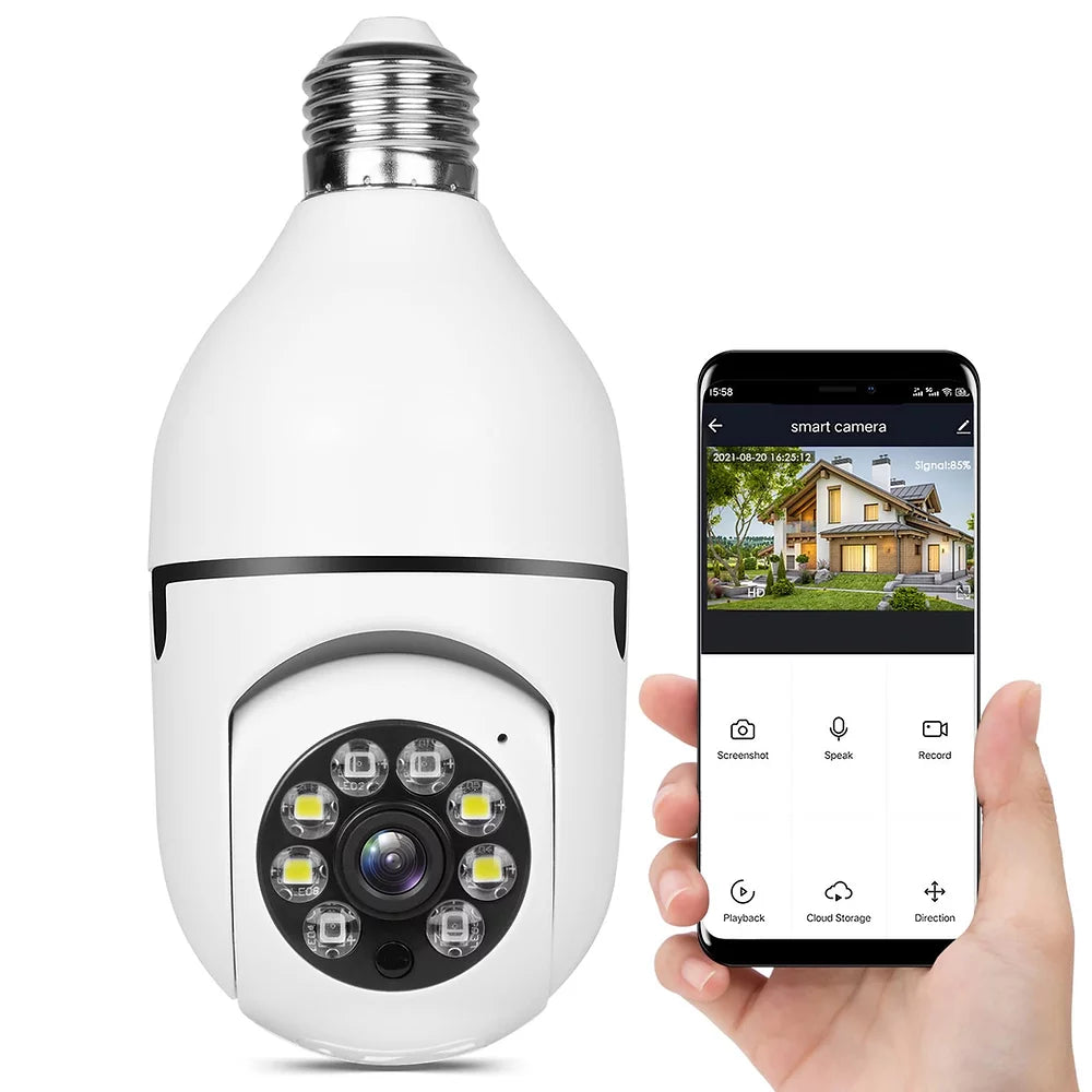 CCTV Kamera | 360° Rundumsicht | Full HD Nachtsicht | BulbCam360