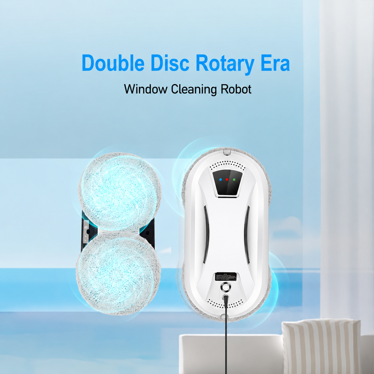 Vinduespudserrobot | med fjernbetjening | Kraftig sugemotor og fuldautomatisk | GlidePane
