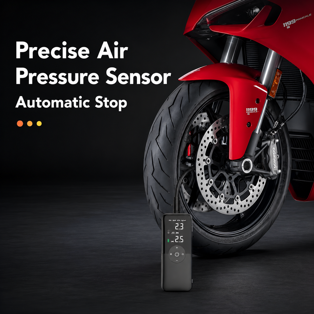 Inteligentní přenosná vzduchová pumpa | Powerbanka s LCD | Kolo, auto, sportovní míč | AirMaster