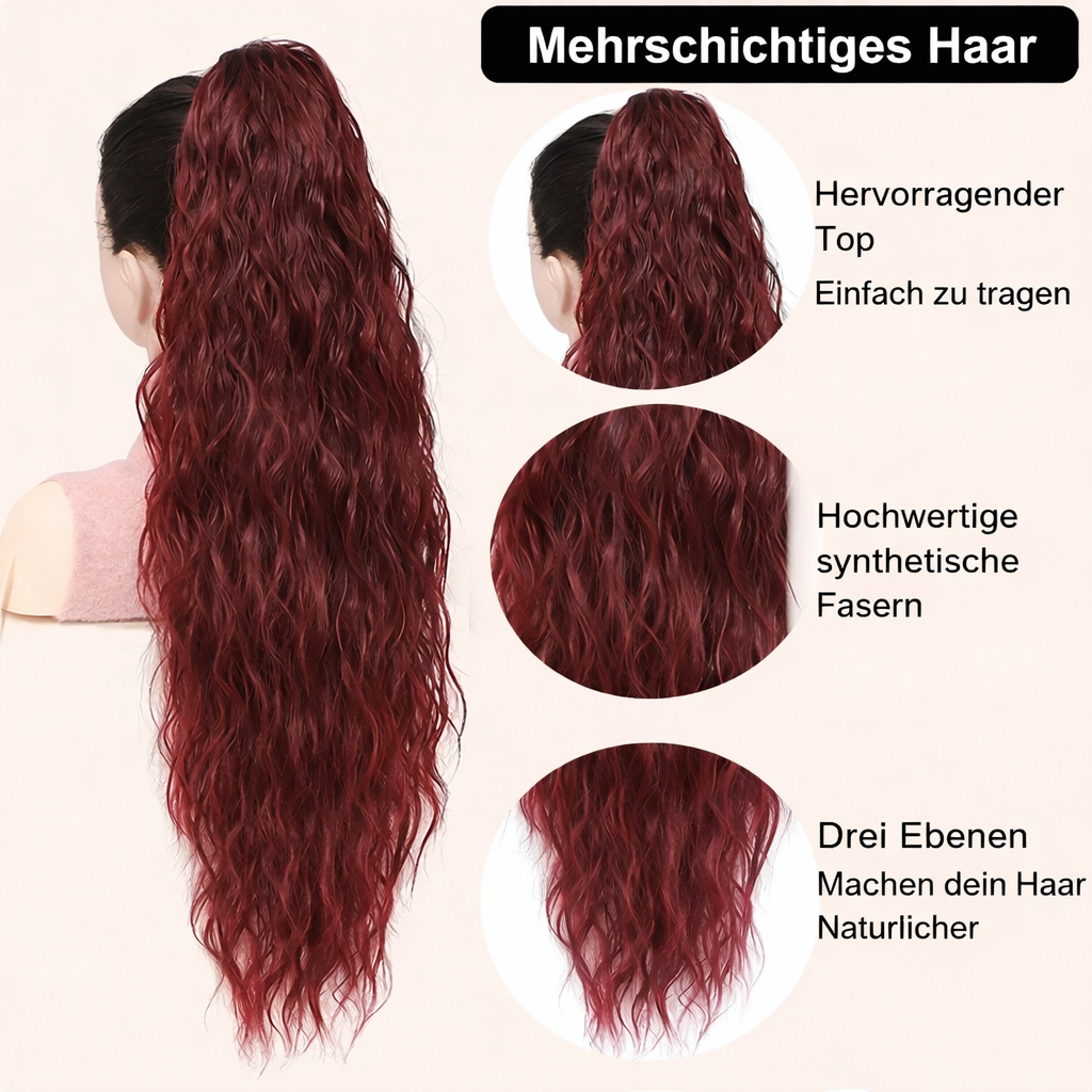 Clip-In Pferdeschwanz Extension | Sofort Volumen & Länge | VoluStyle