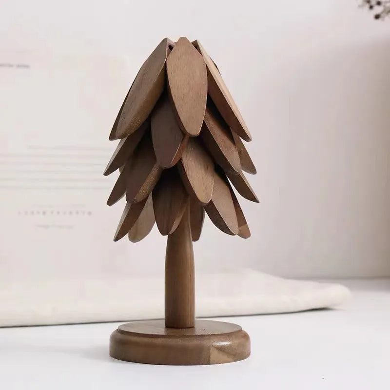 Coastree™ | Holz Baum Folding Untersetzer Set