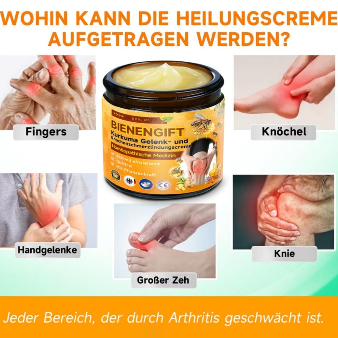 Creme Salbe | Bienengiftcreme Pflege | Hyaluron Kollagen Formel | BeeLixir
