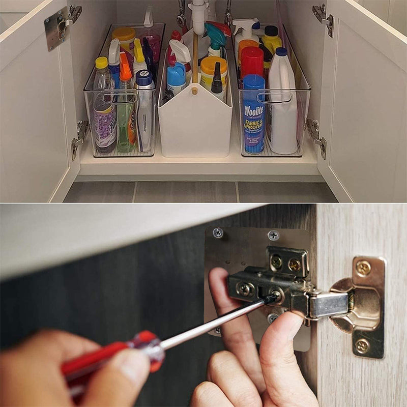 DIY-Möbel-Scharniere Reparatur-Seitenplatte | Inkl. Schrauben | Universell für Schränke | HingeSaver