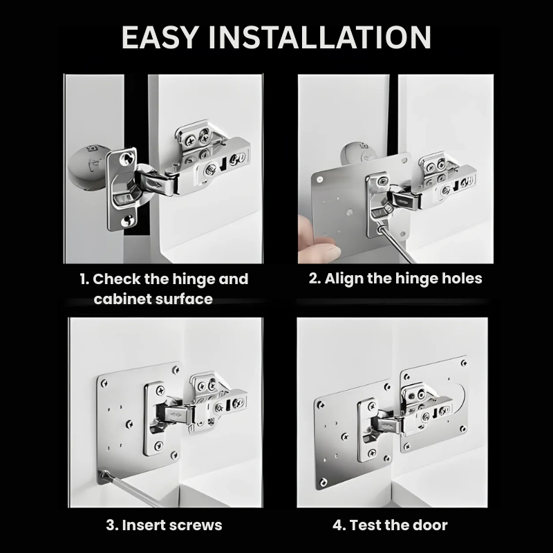 DIY-Möbel-Scharniere Reparatur-Seitenplatte | Inkl. Schrauben | Universell für Schränke | HingeSaver