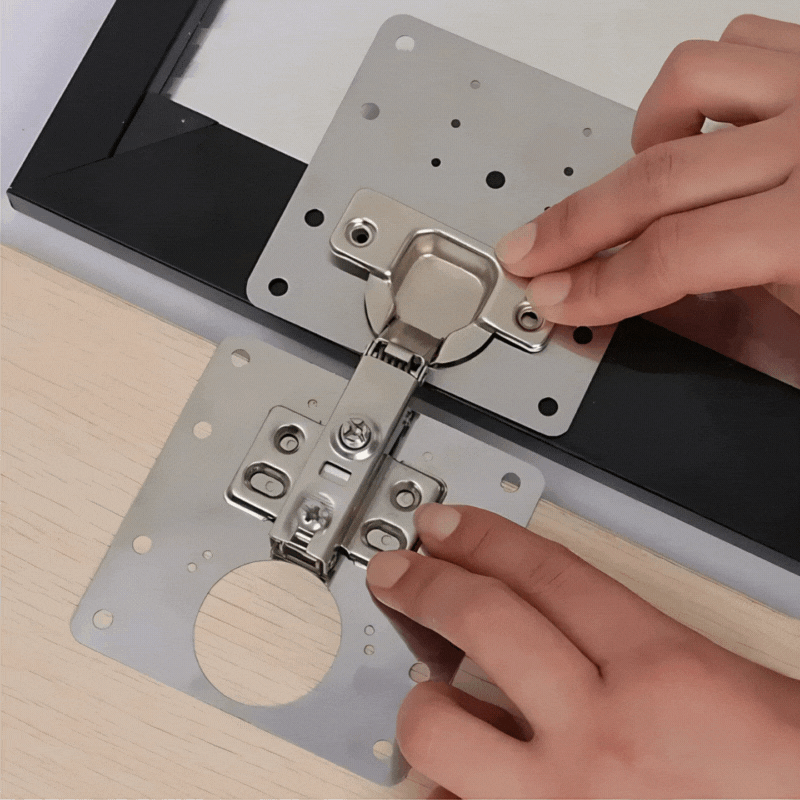 DIY-Möbel-Scharniere Reparatur-Seitenplatte | Inkl. Schrauben | Universell für Schränke | HingeSaver